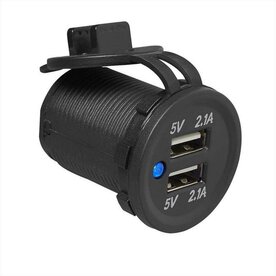 Dubbele USB aansluiting inbouw 2x2,1A 5V