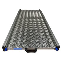 Plateau coulissant en aluminium pour camping-car 120x40 cm avec plaque sup&eacute;rieure larm&eacute;e en aluminium
