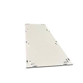 Bovenplaat 121 x 41 cm in wit Global volkern kunststof 6 mm
