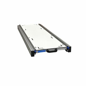 Schuifplateau aluminium voor camper 120x30 cm met Global Volkern topplaat 6 mm