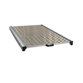 Schuifplateau aluminium voor camper 120x60 cm met aluminium traanplaat