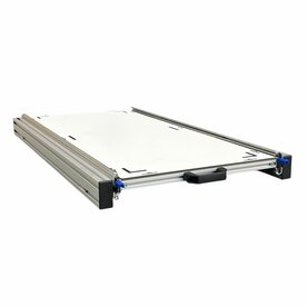 Schuifplateau aluminium voor camper 90x40 cm met Global Volkern topplaat 6 mm