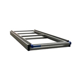 Schuifplateau eenhandsbediening 120x40 cm aluminium