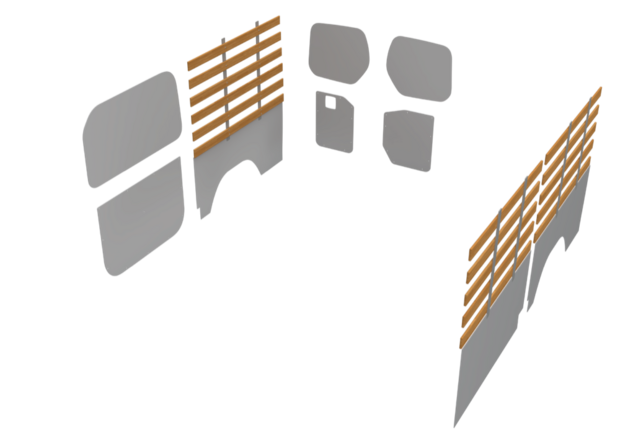 Pack wanden 4 mm Transporter - L1