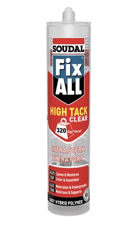 Soudal High Tack clear 290 ml polymeerlijm