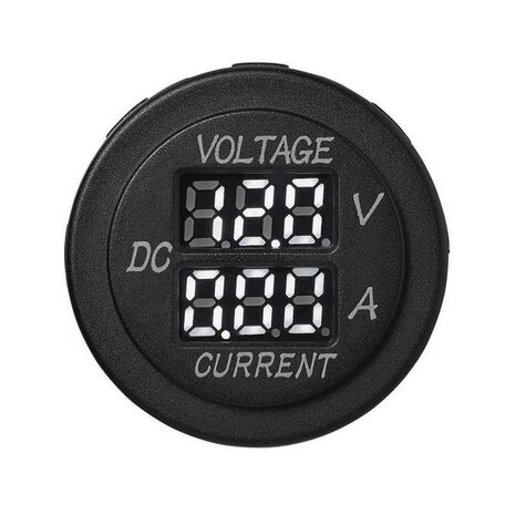 Voltmeter/amp&egrave;remeter inbouw 6-30 V 10A