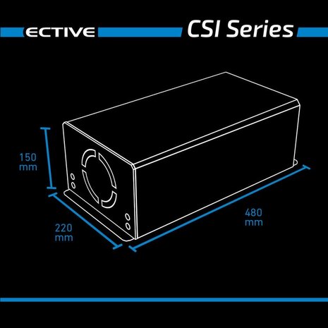 Ective CSI 30 omvormer/lader 3000 W - 20A