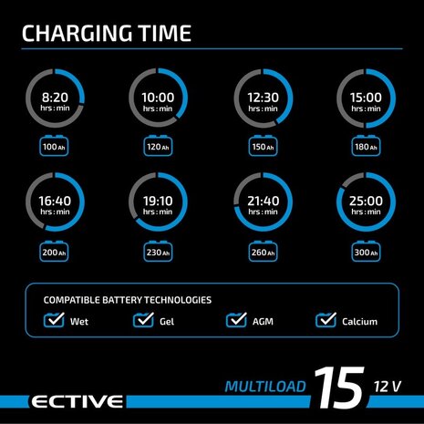 Ective Multiload lader 12 V 15 A