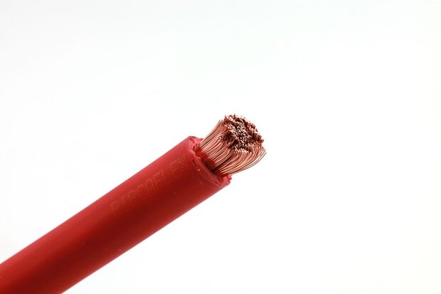 Cable batterie rouge 6 mm2 - par 1 m&egrave;tre