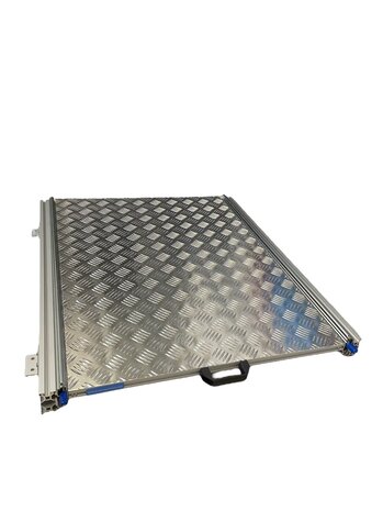 Schuifplateau aluminium voor camper 80x60 cm met aluminium traanplaat