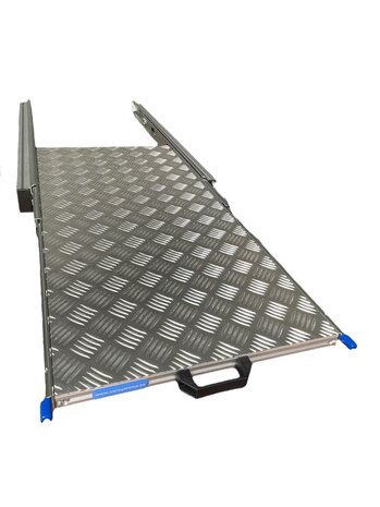 Schuifplateau aluminium voor camper 90x40 cm met aluminium traanplaat