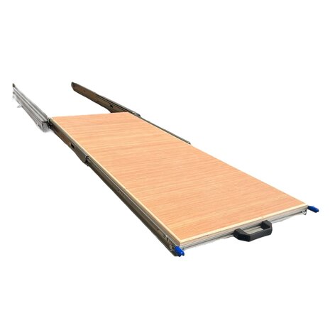 Plateau coullissant aluminium120x40 cm pour camping car avec plancher multiplex 12 mm