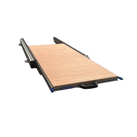 Plateau coullissant aluminium 90 x 40 cm pour camping car avec plancher multiplex 12mm