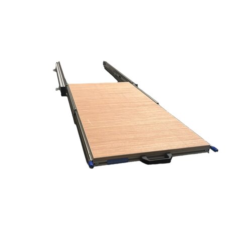 Plateau coullissant aluminium 90 x 40 cm pour camping car avec plancher multiplex 12mm