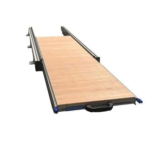 Schuifplateau aluminium voor camper 120x30 cm met multiplex bovenplaat 12 mm