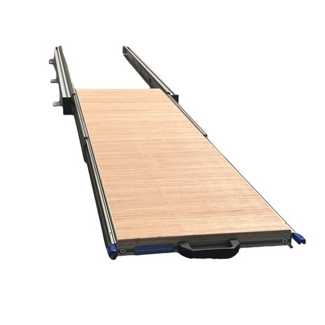 Schuifplateau aluminium voor camper 120x30 cm met multiplex bovenplaat 12 mm