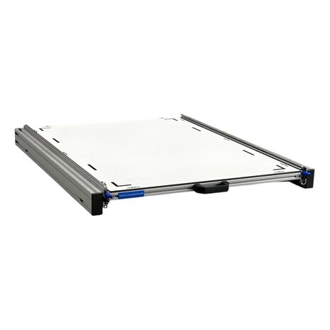 Schuifplateau aluminium voor camper 80x60 cm met Global Volkern topplaat 6 mm