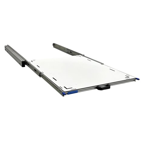 Schuifplateau aluminium voor camper 80x60 cm met Global Volkern topplaat 6 mm