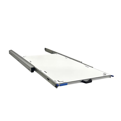 Schuifplateau aluminium voor camper 120x60 cm met Global Volkern topplaat 6 mm
