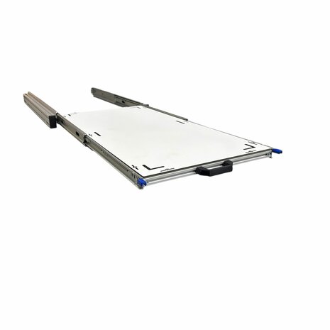 Schuifplateau aluminium voor camper 90x40 cm met Global Volkern topplaat 6 mm