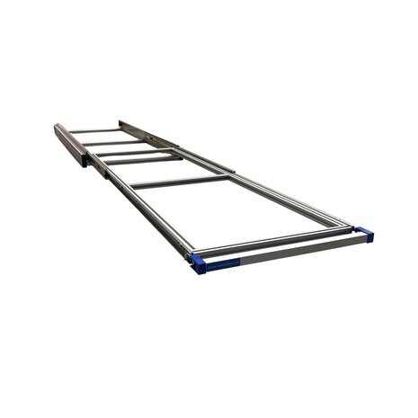 Schuifplateau eenhandsbediening 120x40 cm aluminium