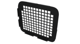 Rooster schuifdeur bovenzijde - gepoedercoat staal