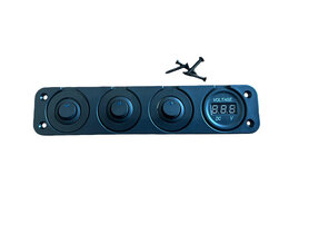 Interrupteurs / voltmètre encastrable 12 V - 4 modules