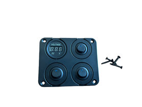 Interrupteurs / voltmètre encastrable 12 V - 4 modules