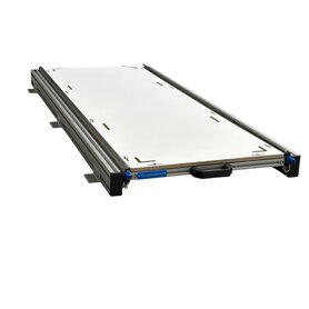 Schuifplateau aluminium voor camper 120x40 cm met berk bovenplaat 9 mm met fenollaag