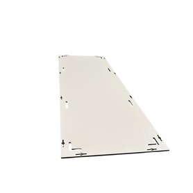 Bovenplaat 121 x 41 cm in wit Global volkern kunststof 6 mm